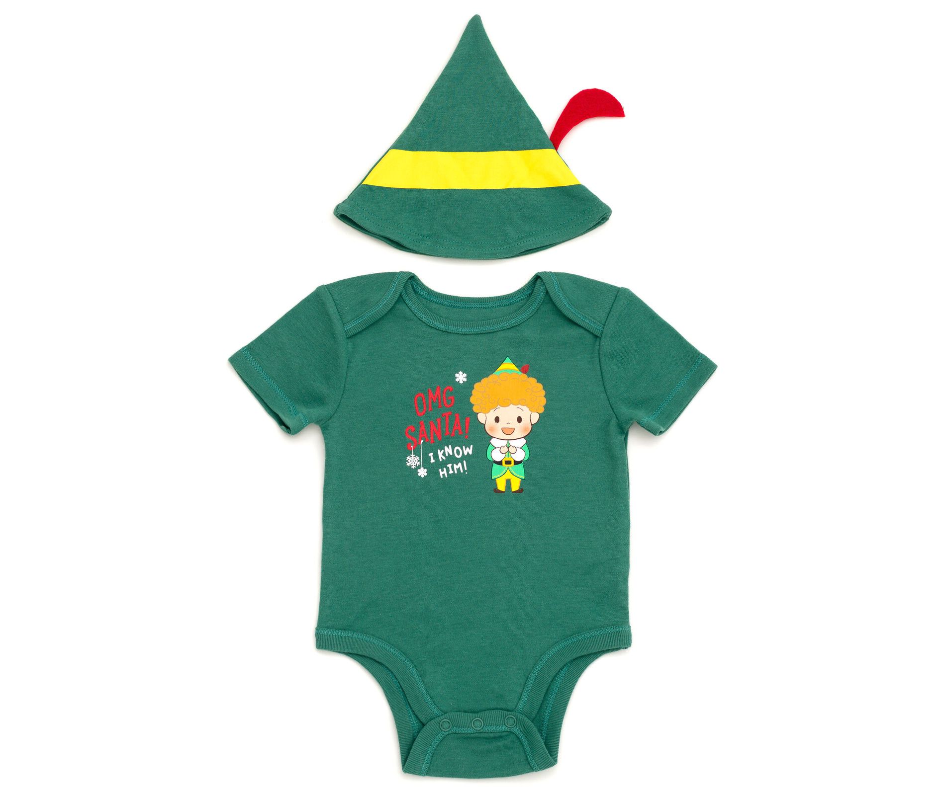 Elf Baby Cosplay Bodysuit and Hat Set Newborn to Infant