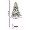 vidaXL 70.9" Artificial Christmas Tree - Realistic PE Tips, Metal Stand, White Snow Flocked - 4 of 4