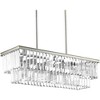 Progress Lighting Glimmer 4-Light Square Linear Chandelier, Antique Bronze, Prismatic Glass Shade - image 2 of 2