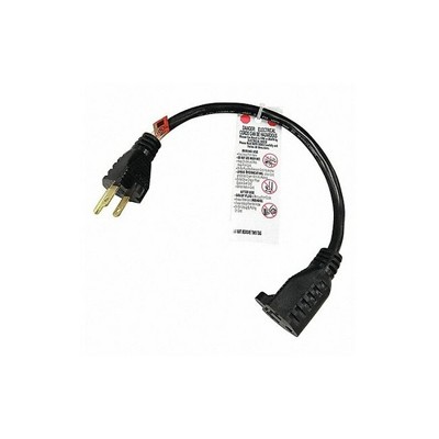 Manufacturer Varies  Extension Cord,1ft,16Ga,13A,SJT,Blk 5XFP6ID