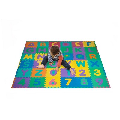 Toy Time Alphabet Foam Puzzle Play Mat - 96 Pieces, Assorted Colors