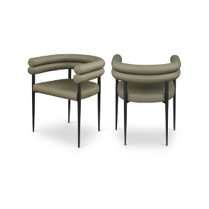 Meridian Furniture,Lavina Vegan Leather Dining Chair, Set of 2 - 1 of 4
