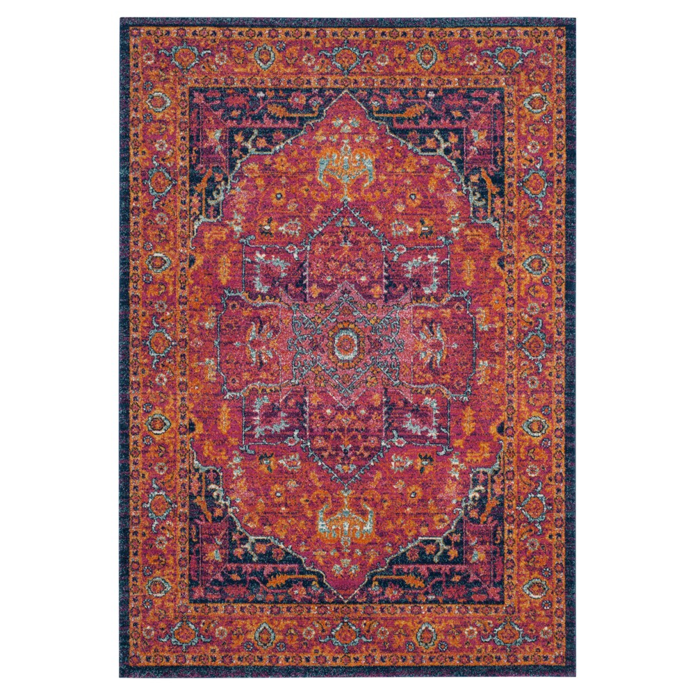 5'1inx7'6in Medallion Loomed Area Rug Red - Safavieh