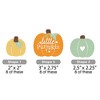 Big Dot of Happiness Little Pumpkin - Paper Straw Decor - Fall Birthday Party or Baby Shower Striped Decorative Straws - Set of 24 - 2 of 4