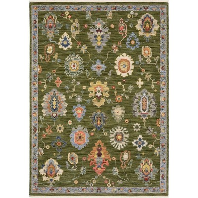 Oriental Weavers Lucca 2863E Green / Multi Indoor Area Rug - 5'3" x 7'6"