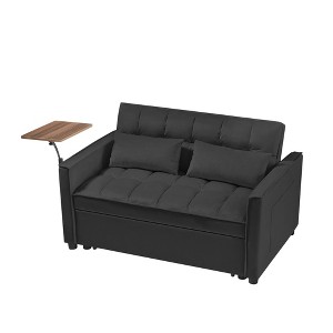 NicBex Velvet Fabric Loveseat Sofa Modern Convertible Pull-Out Sofa Bed with Adjustable Backrest for Living Room,Apartment - 1 of 4