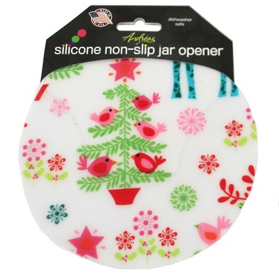 Tabletop 6.0" Festive Christmas Jar Opener Silicone Non-Slip Tree Bird Andrea  -  Jar Openers