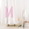 Deny Designs April Lane Art Block Monogram Shower Curtain - 2 of 3