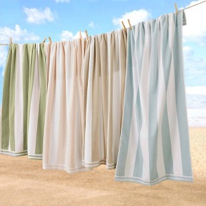 Isla Jade 4pk Cotton Pastel Cabana Beach Towels - 1 of 4