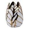 Sagebrook Home Glam Decorative Ceramic Leaf Bud Vase for Room and Office Decor - 4 of 4
