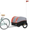 VidaXL Bike Trailer Black and Orange 99.2 lb Iron - 3 of 4