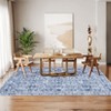 Vintage Soft Floral Print Area Rugs Machine Washable Throw Carpet for Home Office - 3 of 4