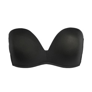 Allegra K Women's Anti-Slip Push-up Wedding Wirefree Bridal Balconette Strapless Bra - 1 of 4