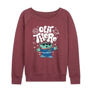 Women's - Disney - Out There Lightweight French Terry Wide Neck Long Sleeve Shirt - 1 of 4