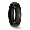 Black Bow Jewelry 6mm Black Plated Stainless Steel Polished Domed Band - 4 of 4