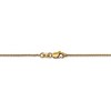 Black Bow Jewelry 1mm, 14k Yellow Gold, Diamond Cut Solid Spiga Chain Necklace - 4 of 4