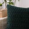 Kate Aurora Overfilled Crushed Velvet 1 Piece Zippered Christmas Accent Throw Pillow - 18" x 18" - 2 of 4