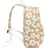 Attop Brown Backpack Women's Laptop Backpack College School Bag Middle School Travel Work Commuter Backpack (White Daisy) - 4 of 4