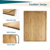 Extra Large Bamboo Cutting Board, 20 x 30 Inch Reversible Chopping Board with Deep Juice Groove and Handles, Pre-oiled Butcher Block Cutting Board - 4 of 4