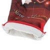 Unique Bargains Oven Mitts and Pot Holder Woodgrain Hearts Christmas Polyester Closed Cell Foam Red - 3 of 4
