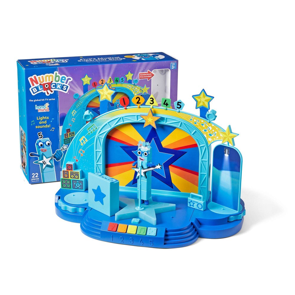 Photos - Educational Toy hand2mind Numberblock Five's Musical Superstar Stage: Educational Baby & Toddler Math Toy, Plastic, 4 Pieces