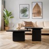 KIGFTSOD Vintage Fashion Style Square Coffee Table Set with Wood Grain Finish for Living Room, Office and Dining Room - 4 of 4