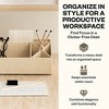 Bigso Elisa Desk Organizer with 7 Compartments – Durable Office Supply Caddy – Cream – 13x4.9x4.9in - 2 of 4