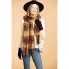 Design Imports Cozy Plaid Scarf - Brown - 4 of 4