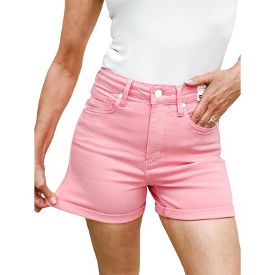 Women's High Rise Tummy Control Garment Dyed Shorts - Judy Blue