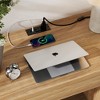 Brafab Home Office Desk with Charging Station,5-Drawer Executive Desk with Rattan Front,Computer Writing Desk Built-in USB/Type-C Ports & Outlets - 4 of 4