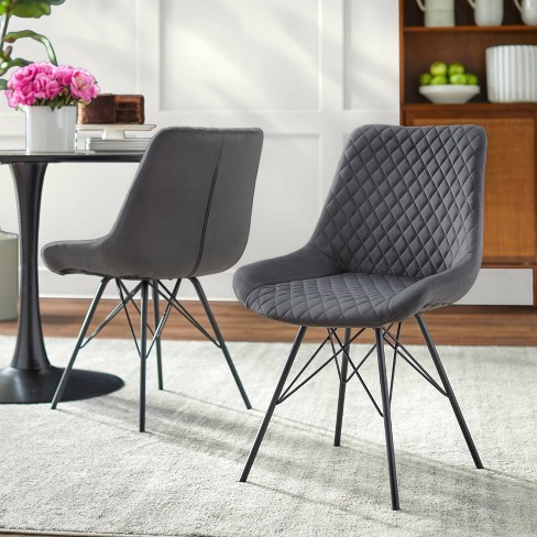 Set Of 2 Kavitt Tufted Dining Chair Gray - Angelo : Home : Target