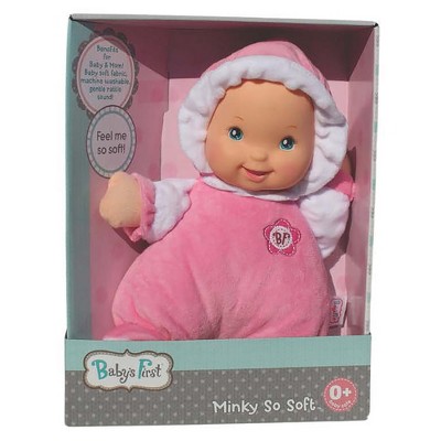 Goldberger Baby's First 12" Soft Body Minky Baby Doll in Pink