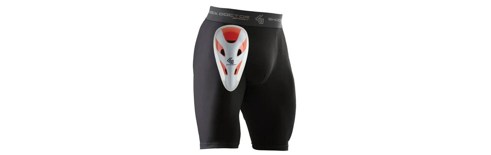 Shock Doctor Compression Shorts with Cup Adult - Black L