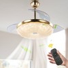 Bella Depot Modern Gold 42" Retractable Ceiling Fan with Light and Remote - 2 of 4