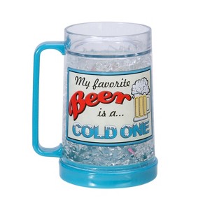 Beachcombers 16oz. Freezer "My Favorite Is a Cold One" Double Walled Insulated Plastic Liquid Gel Mug - 1 of 1