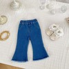 MyKids-Usa Autumn Arrival Modern Casual Baby Kids Girls Blue Denim Flared Jeans - 4 of 4