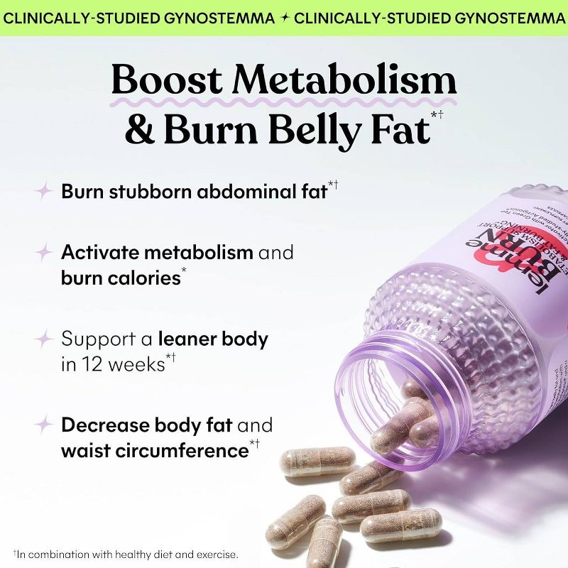 Lemme Burn Metabolism and Fat-Burning Capsules - 60ct, 4 of 9
