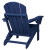 Gulches Outdoor Portable Chairs - Navy Blue Folding Adirondack Chair with Dual Cup Holder, 350 lbs Capacity - 3 of 4