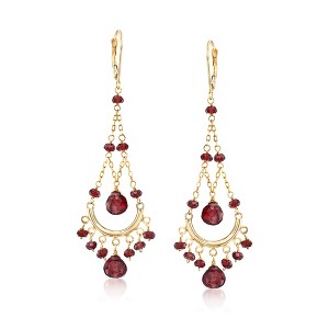 Ross-Simons 22.00 ct. t.w. Garnet Chandelier Earrings in 14kt Yellow Gold - 1 of 4