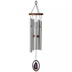 Woodstock Chimes Signature Collection, Woodstock Agate Chime, Purple 25'' Wind Chime WAGUL