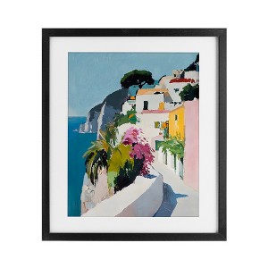 Stupell Industries Italian Coast Walkway Framed Print Under Glass - 1 of 4
