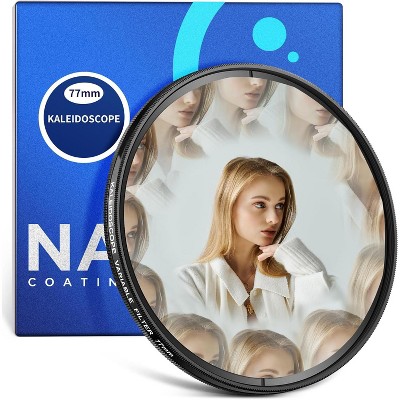 MaseiKar 77mm Kaleidoscope Prism Lens Filter, Photography Crystal Glass Effect Filter with Multi-Refraction for Creative Photo Effects
