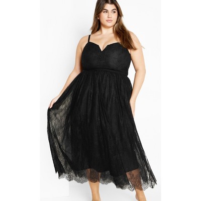 Women's Plus Size Serena Dress - black | CITY CHIC