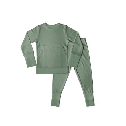 Viscose made from Bamboo organic cotton Jogger Set - glacier 3T