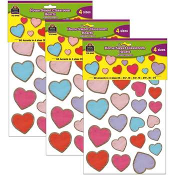 Teacher Created Resources Home Sweet Classroom Hearts Accents Assorted Sizes 60 Per Pack 3 Packs