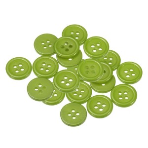 Unique Bargains Sewing Resin Round Flat 4-Hole Replacement Craft Buttons 20 Pcs - 1 of 4
