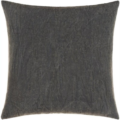 Grobraming Medium Gray Woven Polyester Euro Pillow Cover