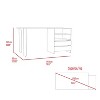Vynxaria Ergonomic 120 Desk in Light Gray Dual Drawers Shelves Sturdy Legs for Productive Office Setups - 4 of 4