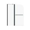 Matte Black Pivot Tub Door for Bathroom, featuring Frameless Bi-Fold Shower Doors made of SGCC Tempered Glass, ideal for Bathtub enclosures. - 2 of 4