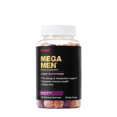 GNC Mega Men Multivitamin Gummy - Mixed Berry - 120 Count